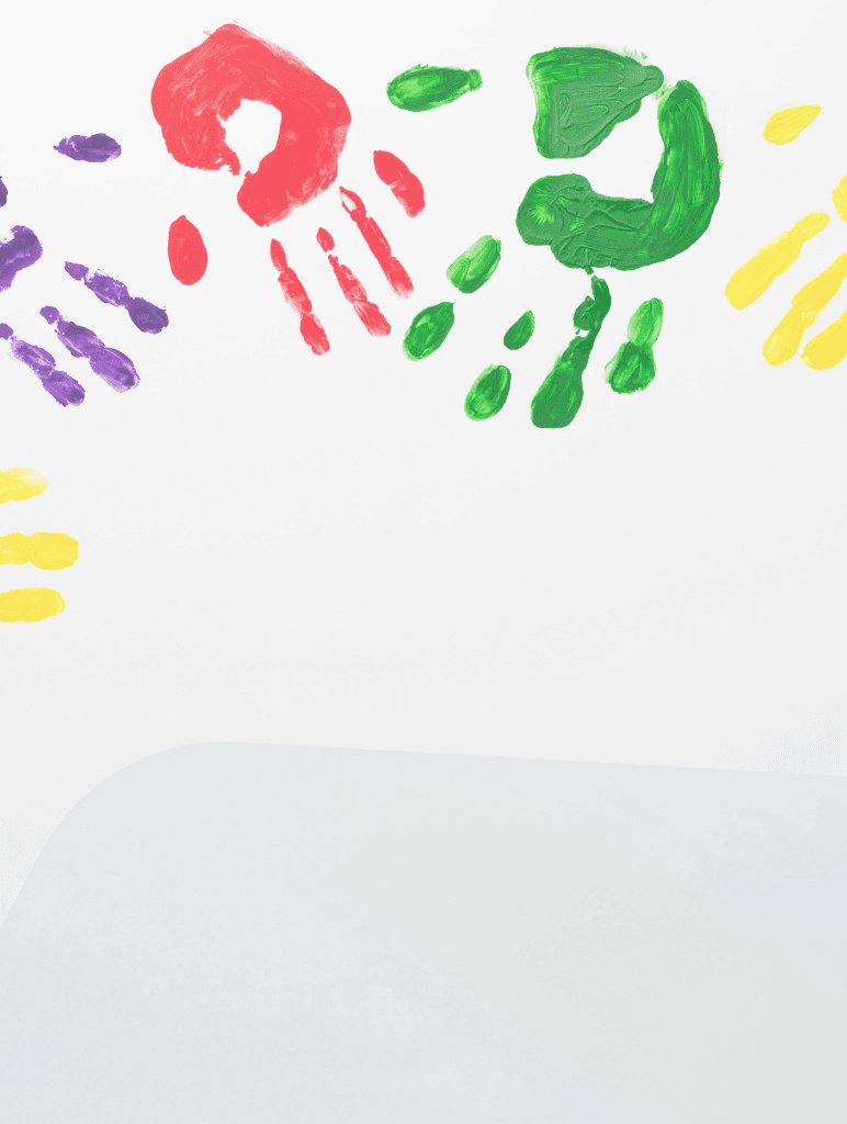 Ilustração de mãos com tinta